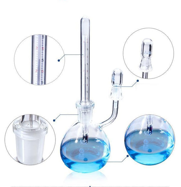 Pycnometer acc. to Gay-Lussac with thermometer, 25 ml to 50 ml Laborxing