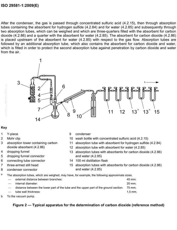 시멘트 내 이산화탄소 함량 측정 장치, 수정된 방법, ISO 29581/1 : 2009 Laborxing