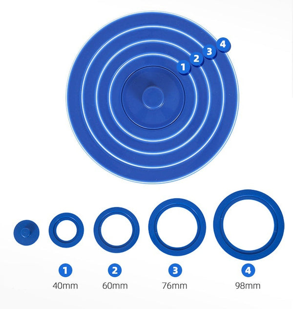 Water bath with magnetic stirrer and concentric rings flat cover, openings 2 to 6 Laborxing