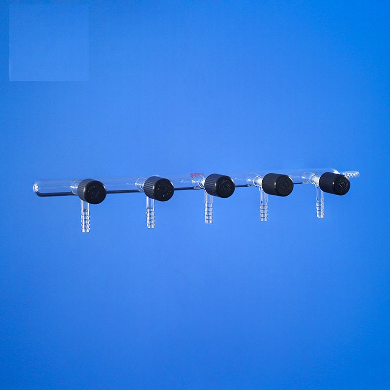 Single bank vacuum manifold with high vacuum valve, ports 4 to 6 ,Schlenk line