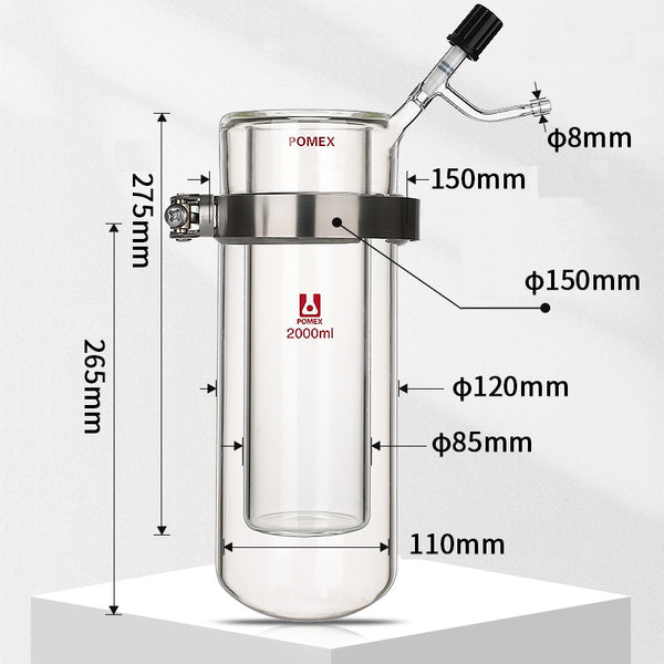 Vakuumsublimationsgerät mit Hochvakuumventil, Fassungsvermögen 250 bis 2.000 ml Laborxing