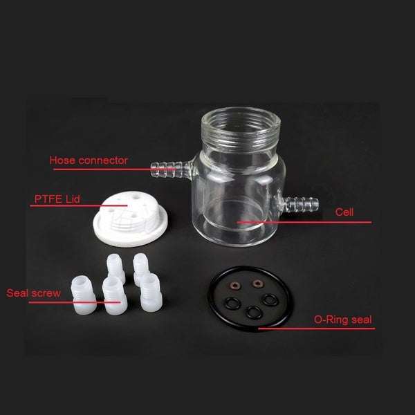 Celda electroquímica sellada con camisa de agua, capacidad de 50 a 1.000 ml Laborxing