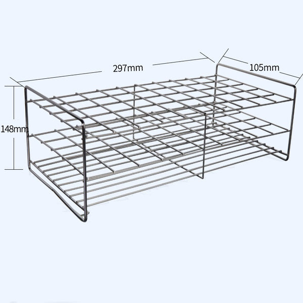 50 Stellplätze Reagenzglasständer, Edelstahl Laborxing