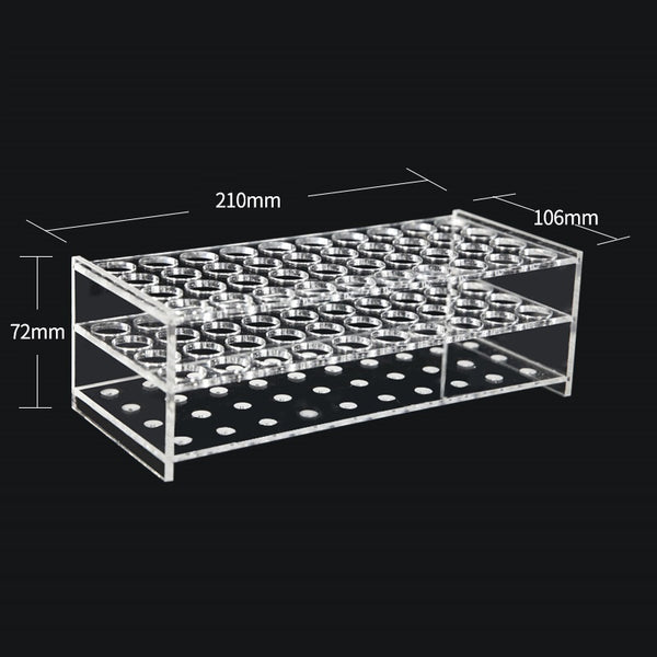 Soporte para tubos de ensayo de 40 ranuras, plexiglás Laborxing