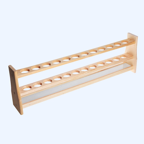 Soporte de madera para tubos colorimétricos, ranuras 6 a 12, para volumen de 25 a 100 ml Laborxing