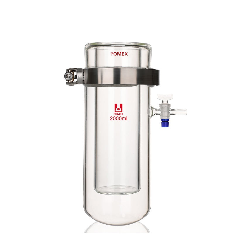 Vacuum sublimation apparatus with stopcock on side, capacity 250 to 2.000 ml