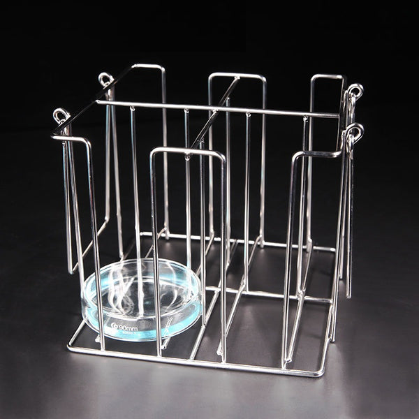 Petri dish stands for diameter 60 mm to 90 mm, stainless steel Laborxing