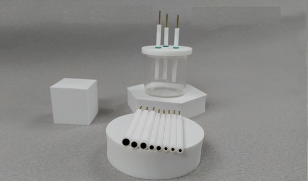 Glassy carbon disc working electrodes with PTFE rod Laborxing