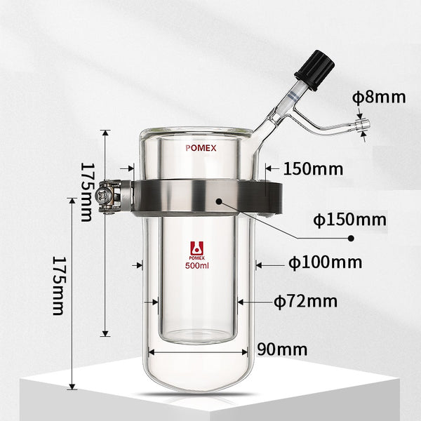 Vakuumsublimationsgerät mit Hochvakuumventil, Fassungsvermögen 250 bis 2.000 ml Laborxing