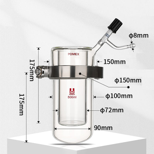 Aparato de sublimación al vacío con válvula de alto vacío, capacidad de 250 a 2.000 ml Laborxing