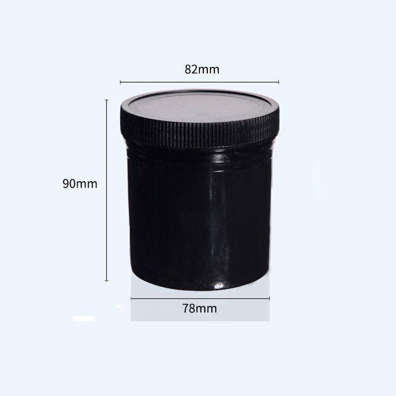 Wide-neck jar , Plastic HDPE, black, capacity 100 ml to 500 ml