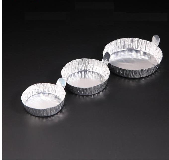 Alu dishes with handle for weighing, 100 pcs/pack