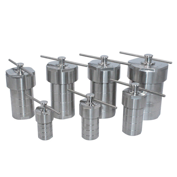 Reactor de síntesis hidrotermal con recipiente revestido de PTFE, volúmenes 25-500 ml Laborxing