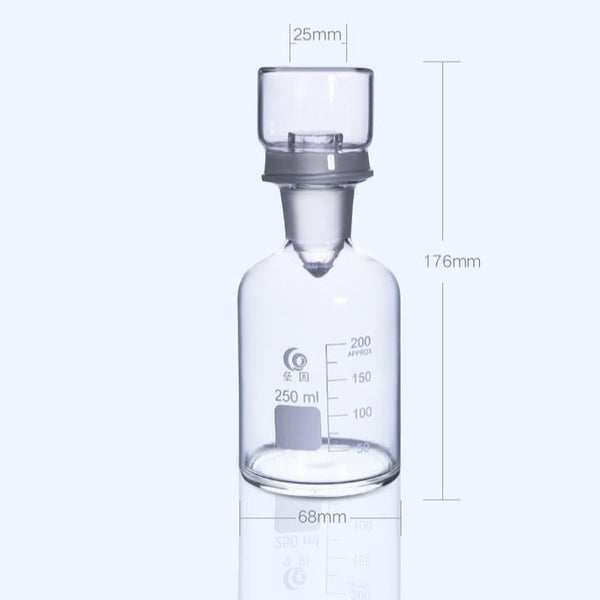 Bod bottle with cover, clear glass, 125 ml to 1.000 ml Laborxing