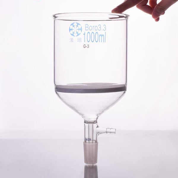 Filtro Nutsche con frita, junta y conector de manguera, 500 ml a 3.000 ml Laborxing