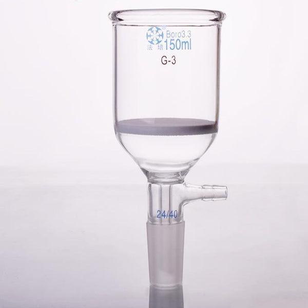 Filtro Nutsche con frita, junta y conector de manguera, 50 ml a 250 ml Laborxing