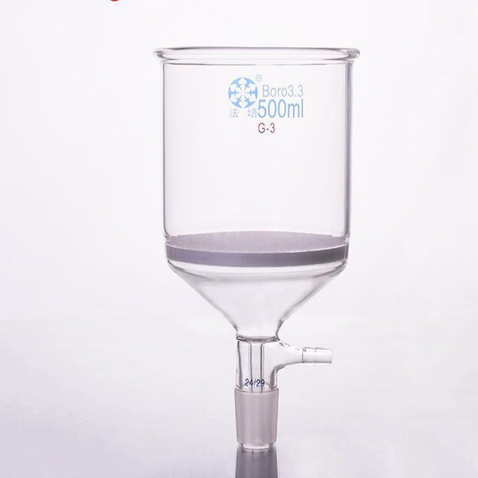 Stonylab Buchner-Trichter-Set – 500 Ml Glas Mit G3 Fritte, 1000 Ml Vorratsflasche, 24/40 Schliff – Für Vakuumfiltration Im Labor