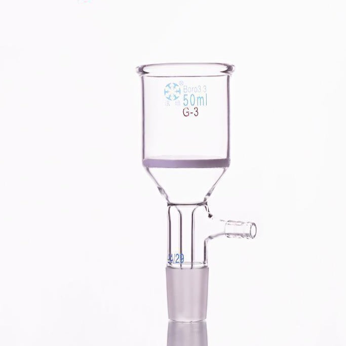 Filtro Nutsche con frita, junta y conector de manguera, 50 ml a 250 ml Laborxing