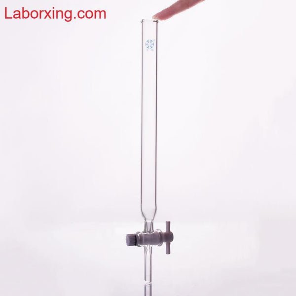 Chromatography column with beaded rim and PTFE stopcock without frit Laborxing