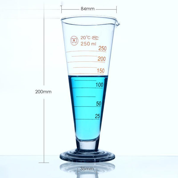 Copo medidor cônico, graduado, 5 ml a 2.000 ml Laborxing