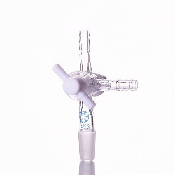 Anschlussadapter mit T-Schlauchverbinder und PTFE-Hahn Laborxing