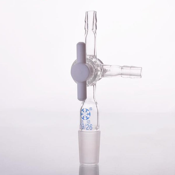 Anschlussadapter mit T-Schlauchverbinder und PTFE-Hahn Laborxing
