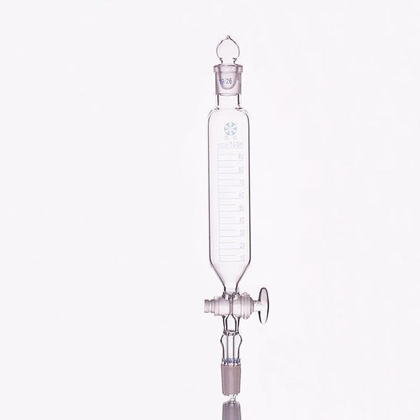 Embudo cuentagotas cilíndrico con llave de paso y tapón, graduado, de 50 a 1.000 ml Laborxing