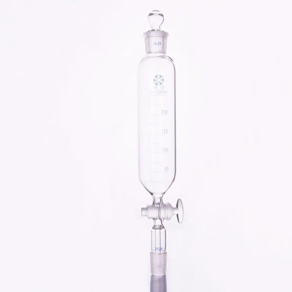 Embudo cuentagotas cilíndrico con llave de paso y tapón, graduado, de 50 a 1.000 ml Laborxing