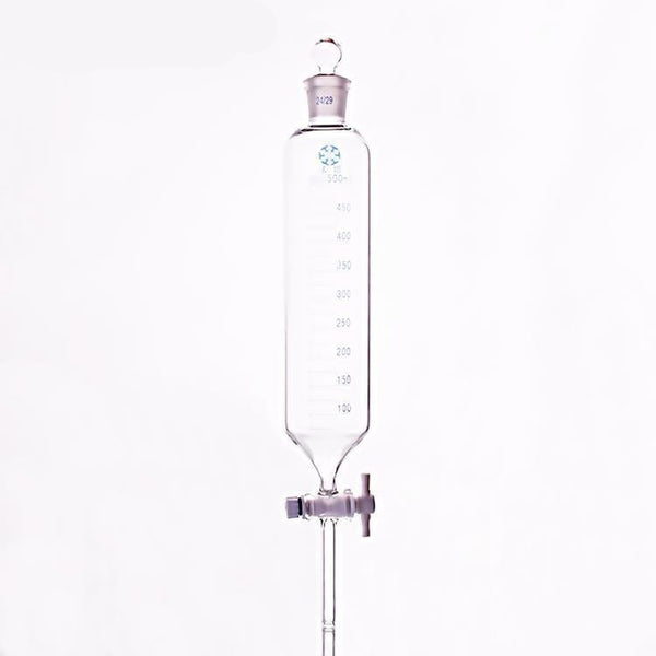 Ampoule à décanter cylindrique avec robinet PTFE, graduée, capacité 50 ml à 1.000 ml Laborxing