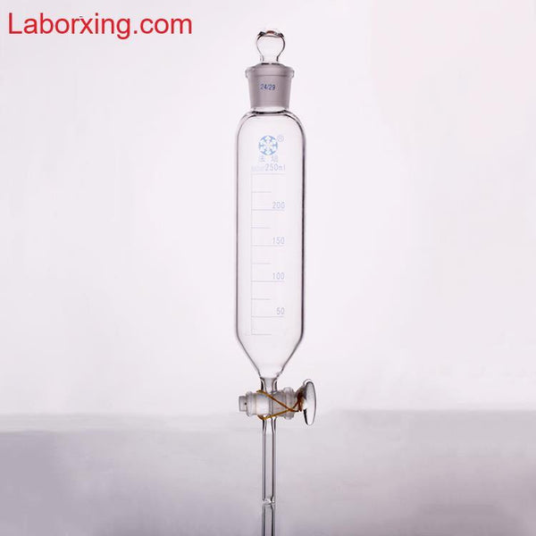 Ampoule à décanter cylindrique avec robinet et bouchon, graduée, 50 à 1.000 ml Laborxing