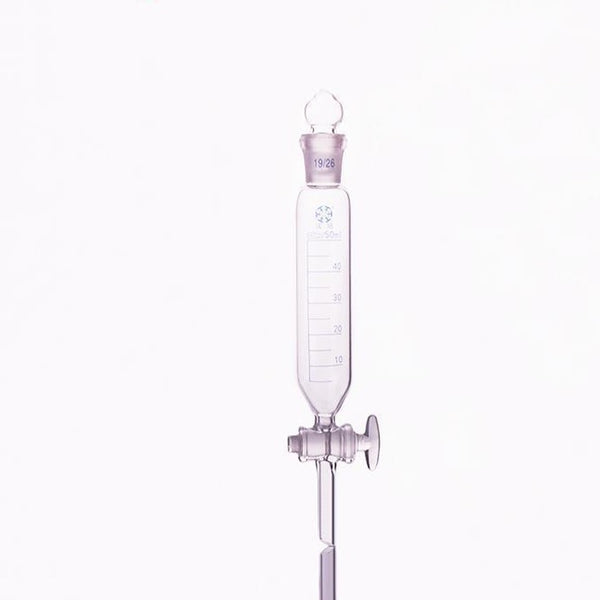 Embudo de decantación cilíndrico con llave de paso y tapón, graduado, de 50 a 1.000 ml Laborxing