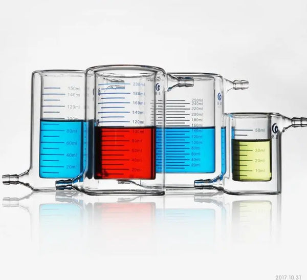 Doppelmantelflasche mit Schraubverschluss, graduiert, 100 bis 5000 ml Laborxing