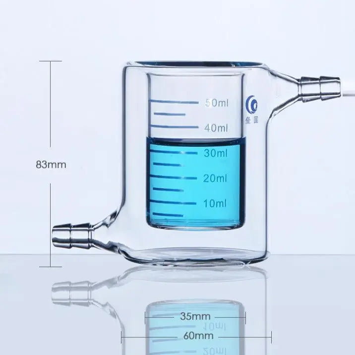 Double jacketed beaker, graduated, 50 ml to 5000 ml