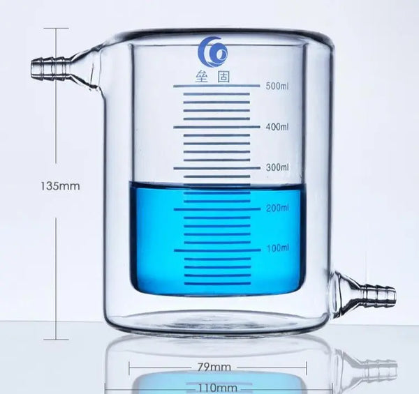 Doppelmantelflasche mit Schraubverschluss, graduiert, 100 bis 5000 ml Laborxing