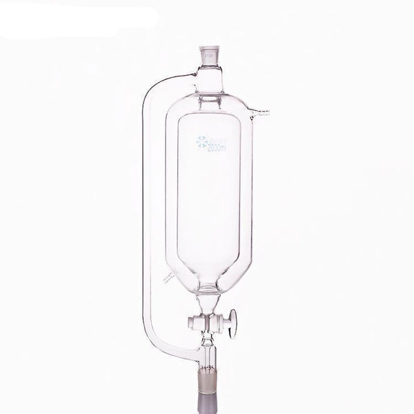 Double jacketed dropping funnel with pressure compensation and glass stopcock, 50 ml to 2.000 ml Laborxing