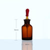 Frasco cuentagotas con pipeta, vidrio marrón, 30 ml a 125 ml Laborxing