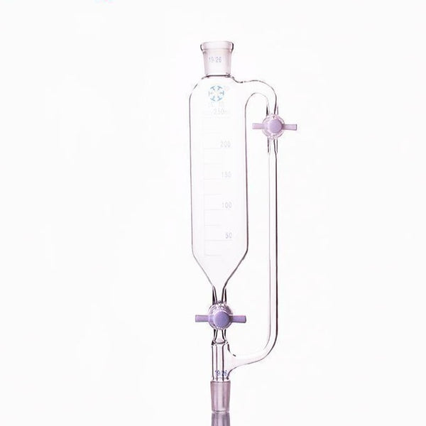 Dropping funnel with PTFE stopcock on pressure compensation tube, graduated, 50 ml to 1.000 ml Laborxing