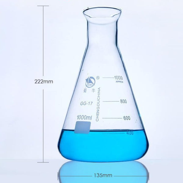 Erlenmeyer, gargalo largo, 50 ml a 5.000 ml Laborxing