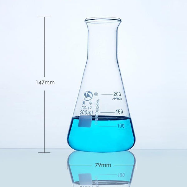 Erlenmeyer, gargalo largo, 50 ml a 5.000 ml Laborxing