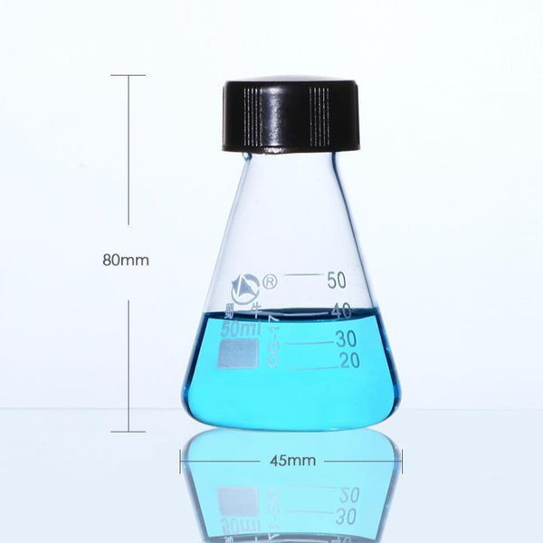 Fiole Erlenmeyer avec fermeture à vis, 50 ml à 1.000 ml Laborxing