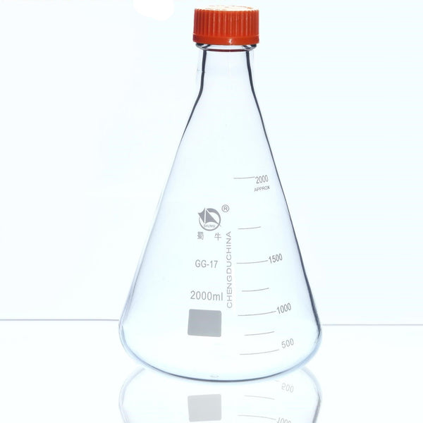 Erlenmeyer flask with screw closure, heavy duty, 250 ml to 5.000 ml Laborxing