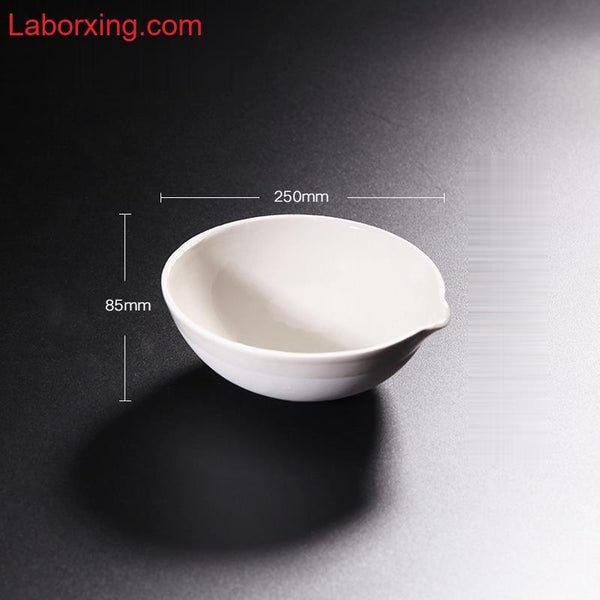 Evaporating dish with round bottom, porcelain, capacity 35 to 5.000 ml Laborxing