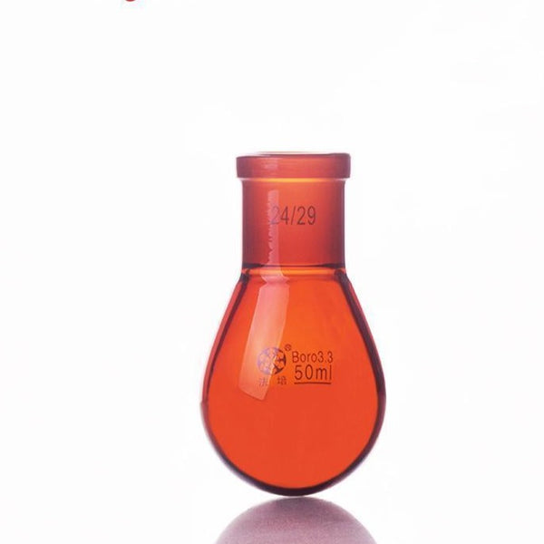 Matraz de evaporación, vidrio marrón, de 25 a 500 ml Laborxing