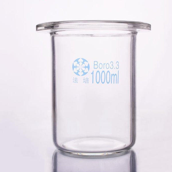 Cuve de réaction cylindrique à fond plat, diamètre de bride DN 100 à DN 200, capacité 1.000 à 10.000 ml Laborxing