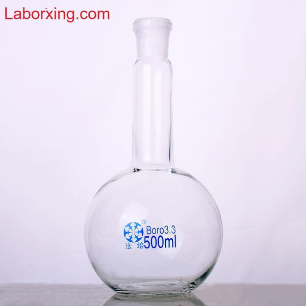 Flat bottom flask with joint and long neck,  50 to 3.000 ml Laborxing