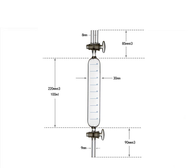 Gas sampling tubes, 100 ml, Laborxing