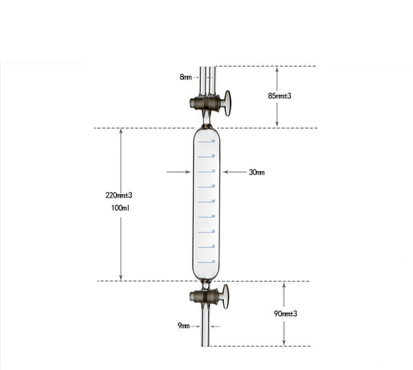 Tubos de muestreo de gas, 100 ml, Laborxing