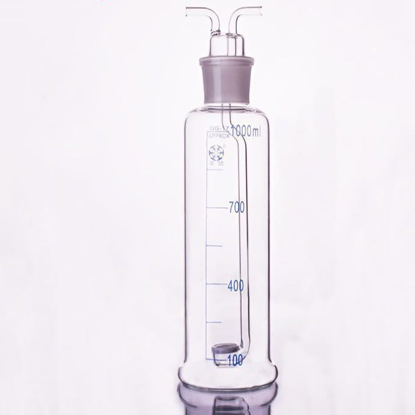 Botella de lavado de gas acc. a Drechsel con frita, graduada, 250 a 1.000 ml Laborxing