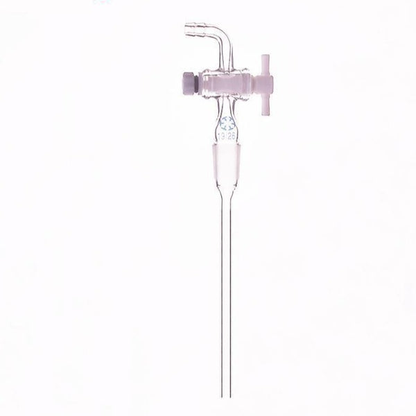 Tubo de entrada con junta y llave de paso de PTFE, longitud 200 mm Laborxing