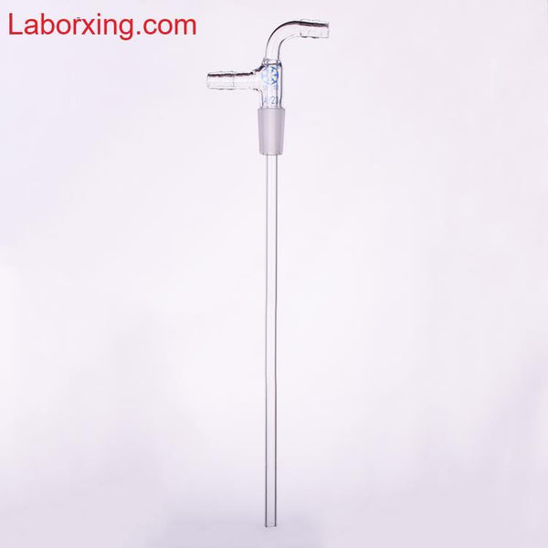 Inlet tube with joint and vacuum take-off, length 200 mm Laborxing
